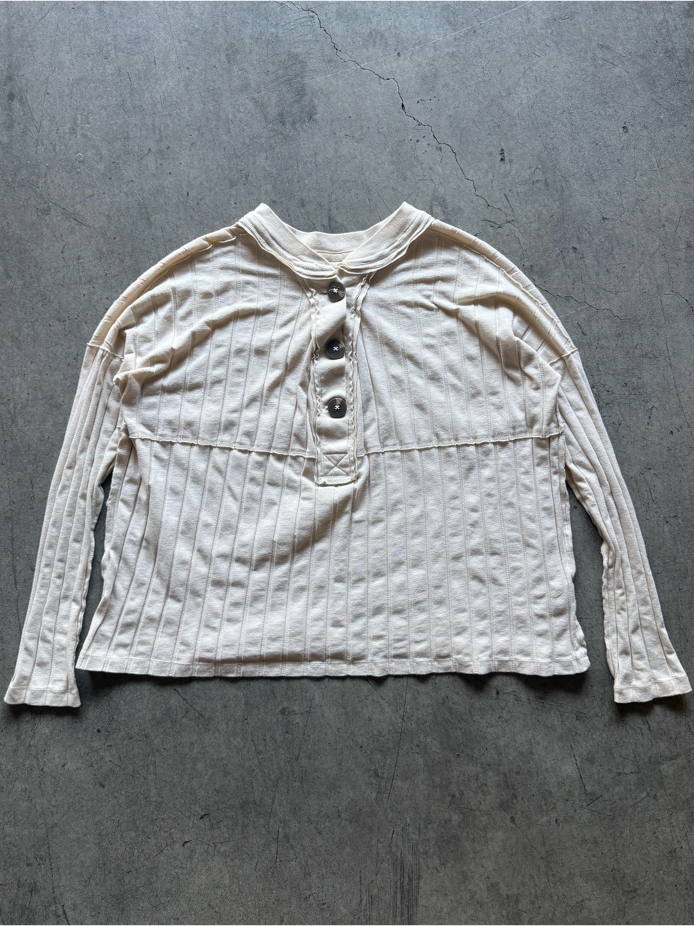 We The Free - In The Mix Henley Tee - Cream Size M